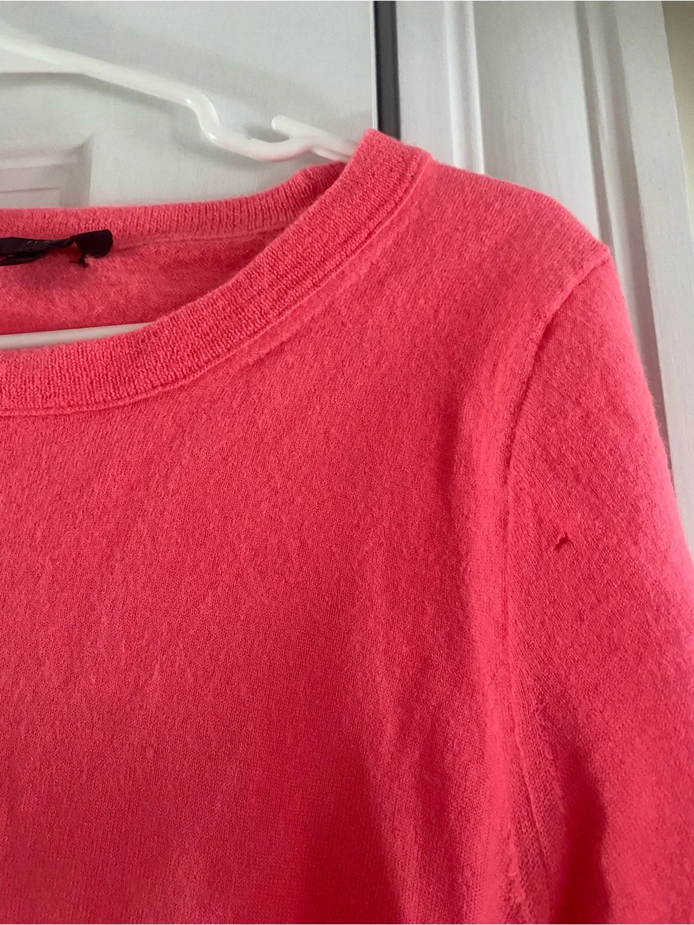 J. Crew Women's Coral Pink Crewneck Sweater